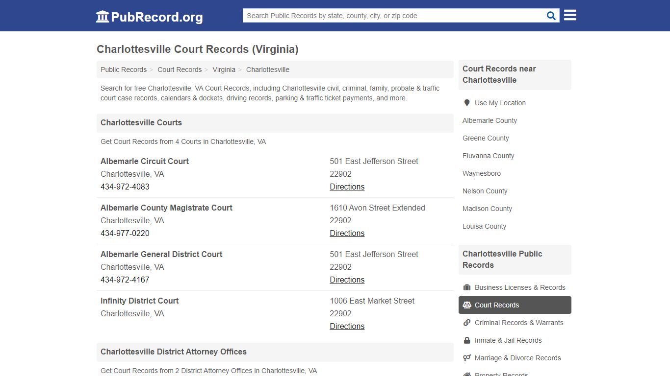 Free Charlottesville Court Records (Virginia Court Records)