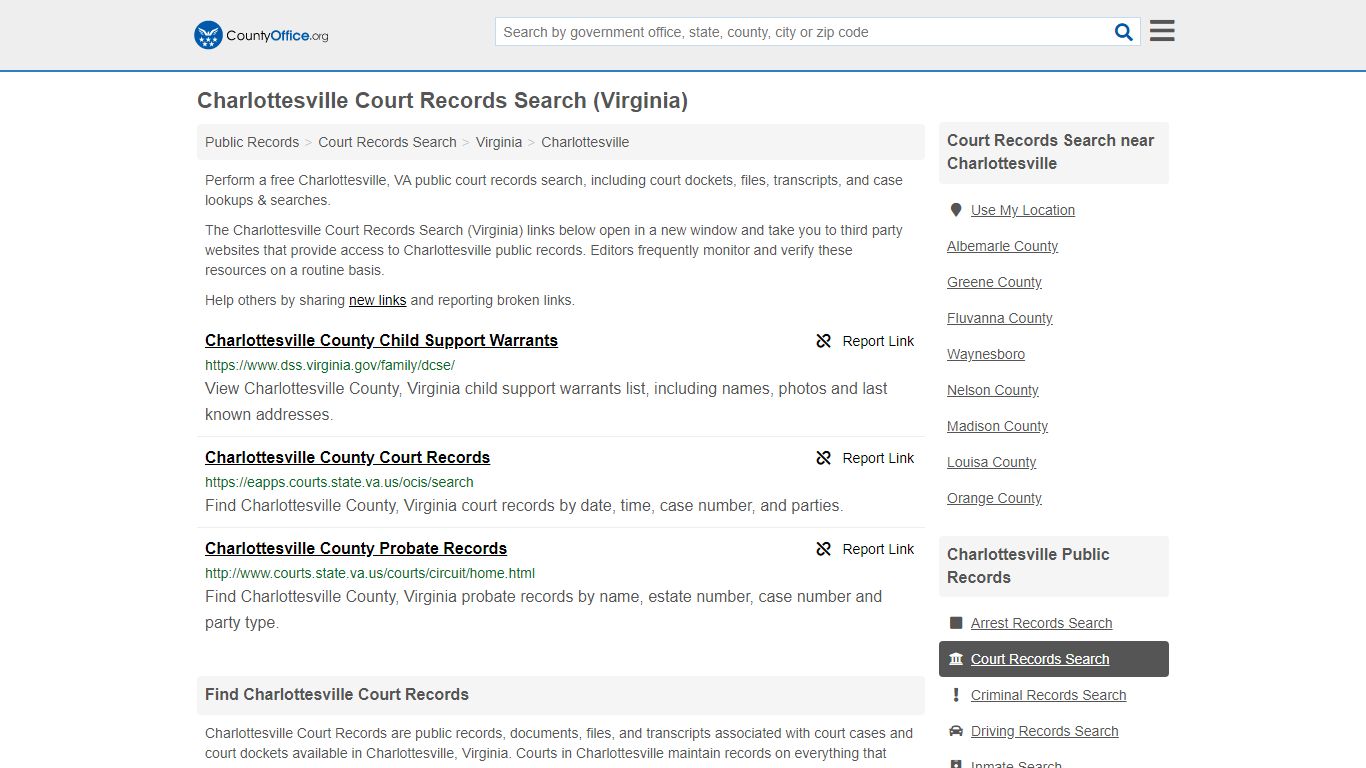 Court Records Search - Charlottesville, VA (Adoptions ...